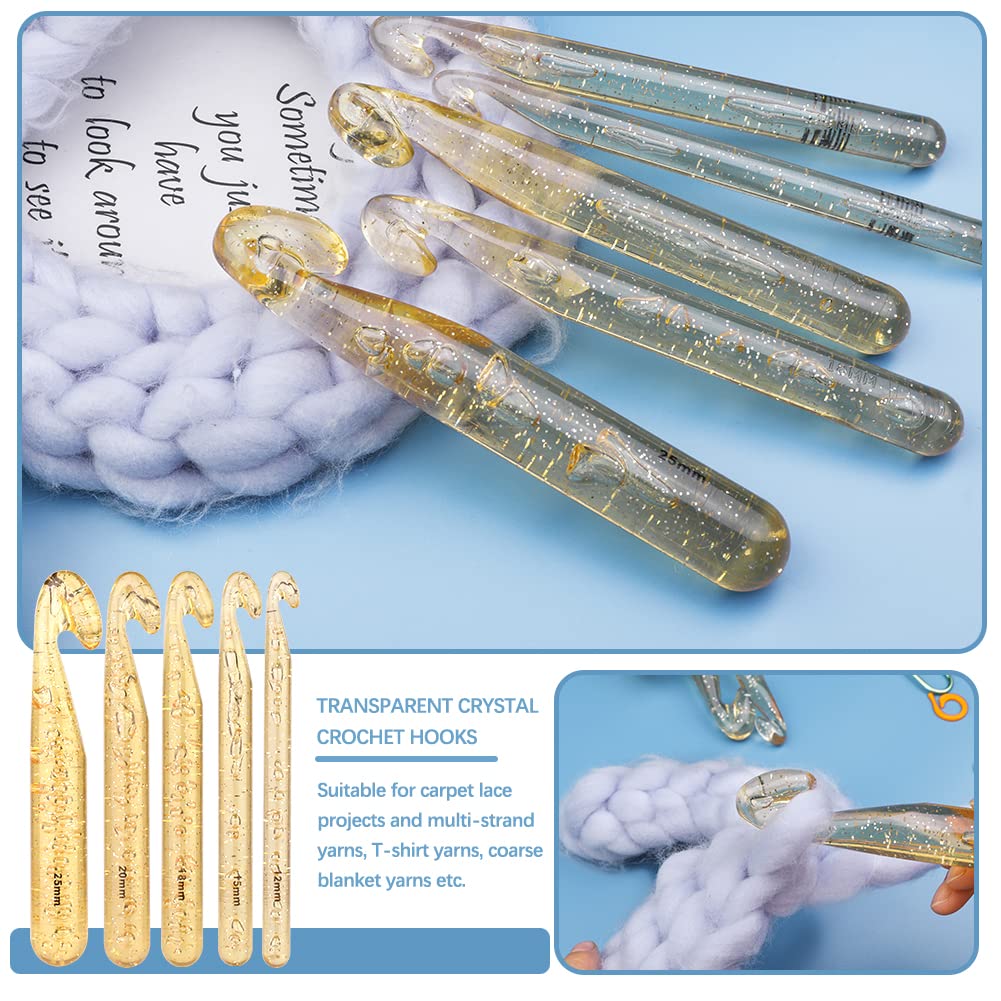116 PCS Ergonomic Crochet Hook Set with Storage Case - Complete Crochet Kit with Needles, Accessories & Stitch Markers for Beginners | Perfect for DIY Yarn Crafts, Knitting Projects & Handmade Gifts