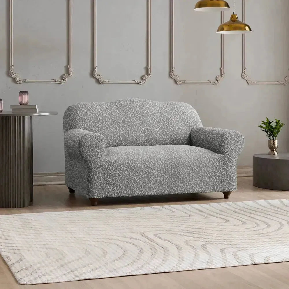 2 Seater Loveseat Slipcover - Jacquard 3D Collection for Sofa Protection | Perfect for Living Room, Bedroom & Home Decor