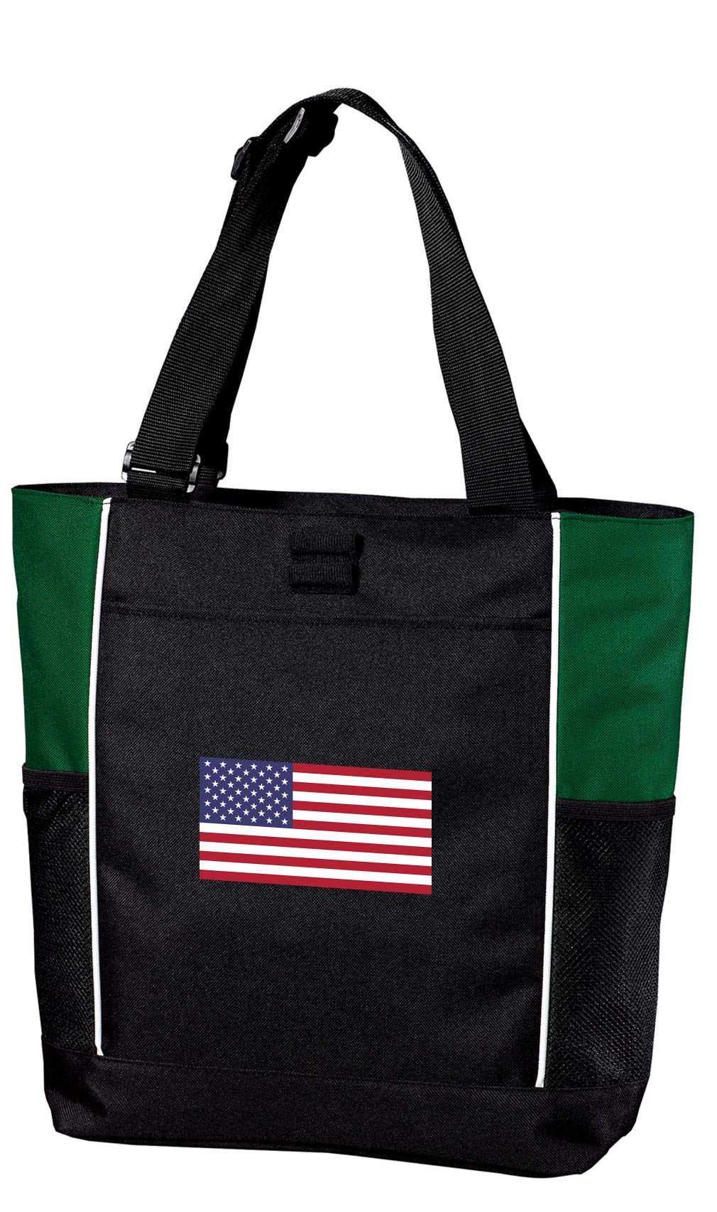 USA Flag Tote Bag - Patriotic Colorblock American Flag Totes for Women & Men - Perfect for Beach, Gym, Travel & Shopping - Durable Reusable Grocery Bag