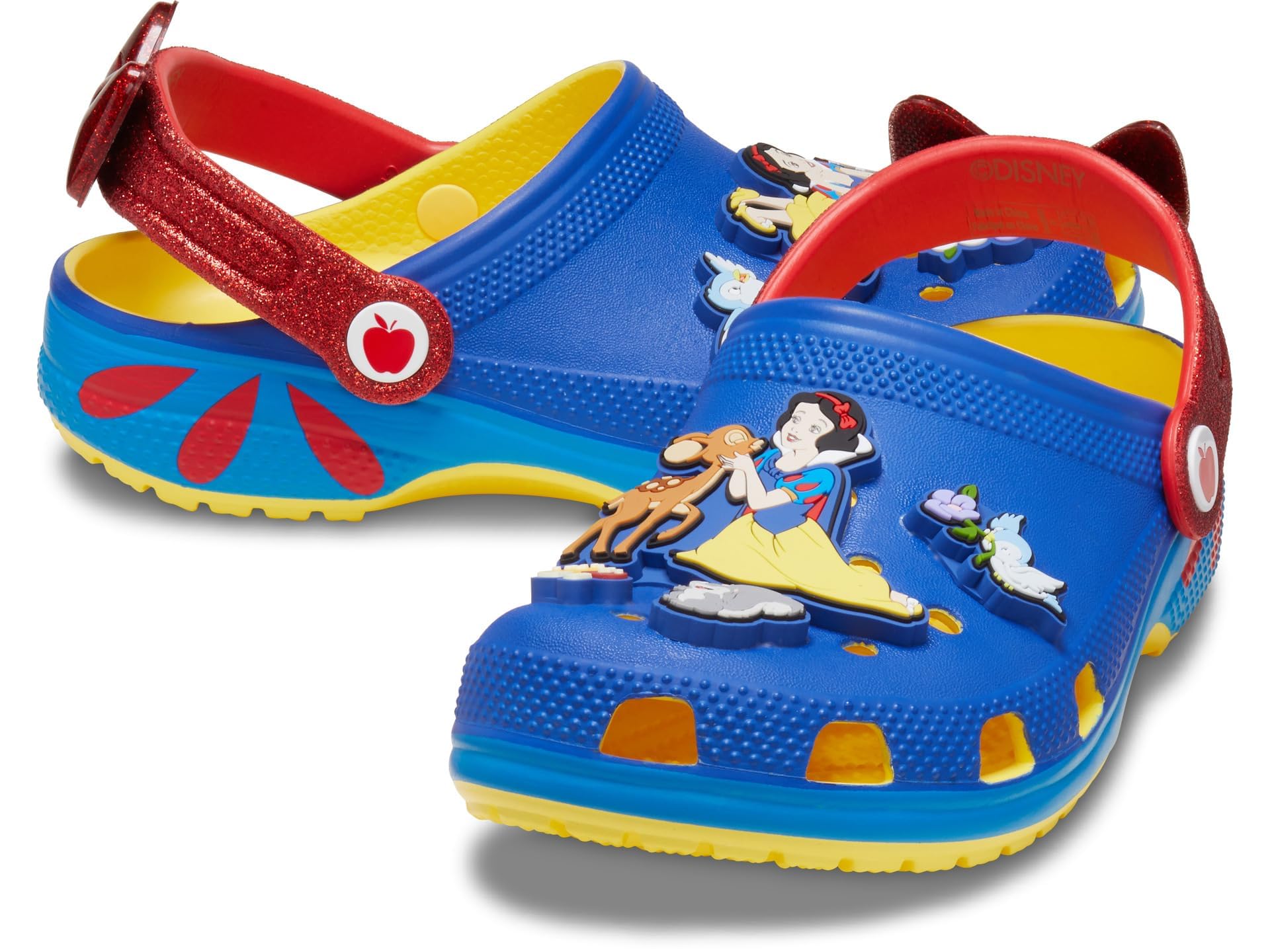 Crocs Disney Snow White Classic Clogs for Kids & Adults - Unisex Comfortable Slip-On Water Shoes for Pool, Beach, and Indoor Wear