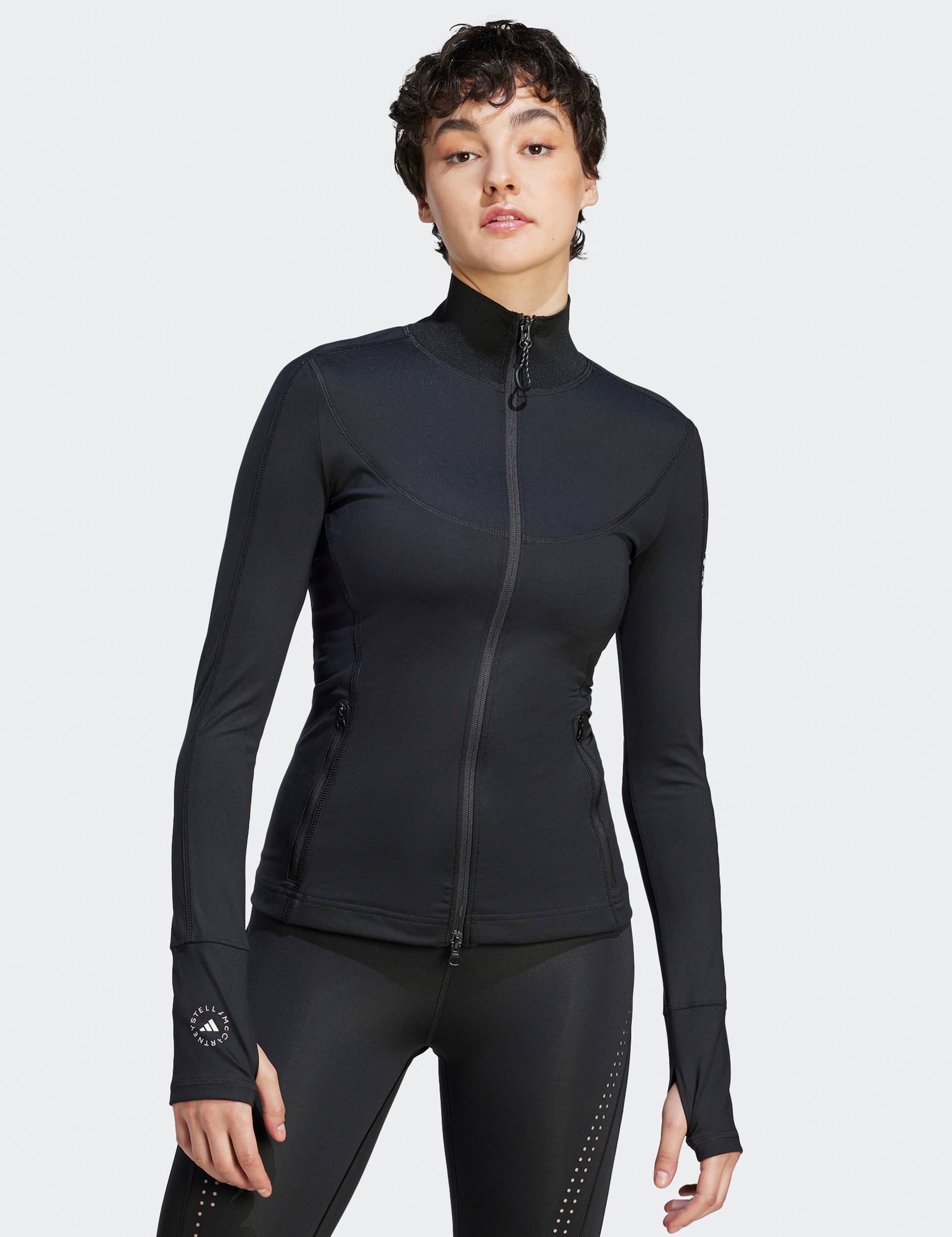 TruePurpose Training Midlayer Jacket for Men & Women - Lightweight Water-Resistant Fleece Jacket for Outdoor Sports, Hiking & Gym Workouts - Black