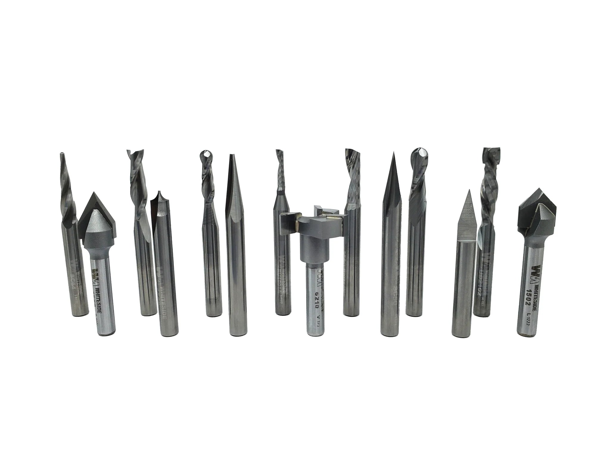 Whiteside 14-Piece CNC Router Bit Set with 1/4-Inch Shank - Premium Woodworking Tools for DIY Projects & Professional Use