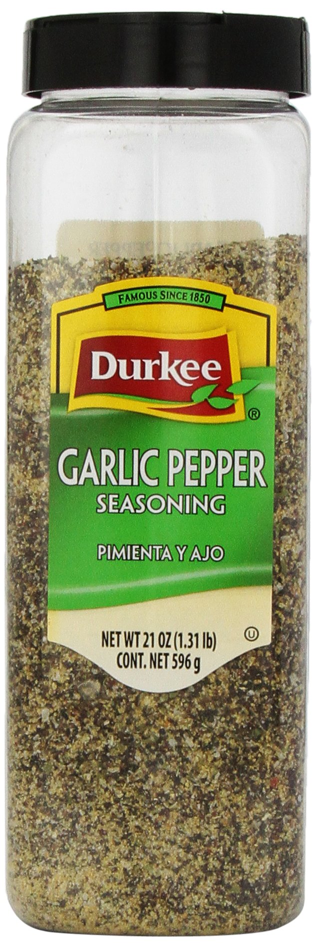 Durkee Garlic Pepper Seasoning - 21oz (595g) Shaker Bottle | All-Purpose Spice Blend for Grilling, Roasting & Cooking | Restaurant-Quality Flavor Enhancer