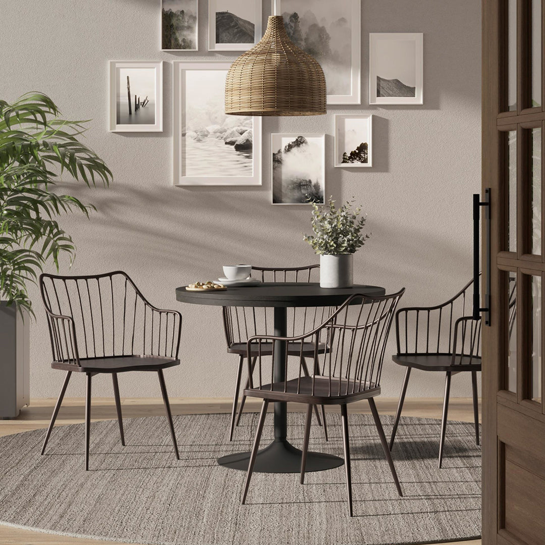 Premium Dakota Dining Table - Solid Wood Modern Farmhouse Style for Kitchen & Dining Room - Perfect for Family Gatherings & Dinner Parties