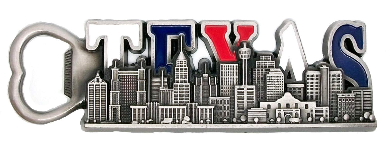 Texas Shaped Metal Bottle Opener with Strong Fridge Magnet - Perfect for Home Bar, Kitchen, RV & Tailgating - Unique SMS Gift for Texans & Cowboy Fans
