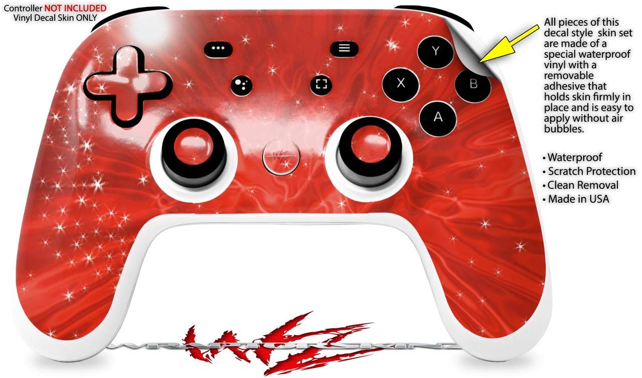Stadia Controller Skin Decal Wrap - Stardust Red | Gaming Protection