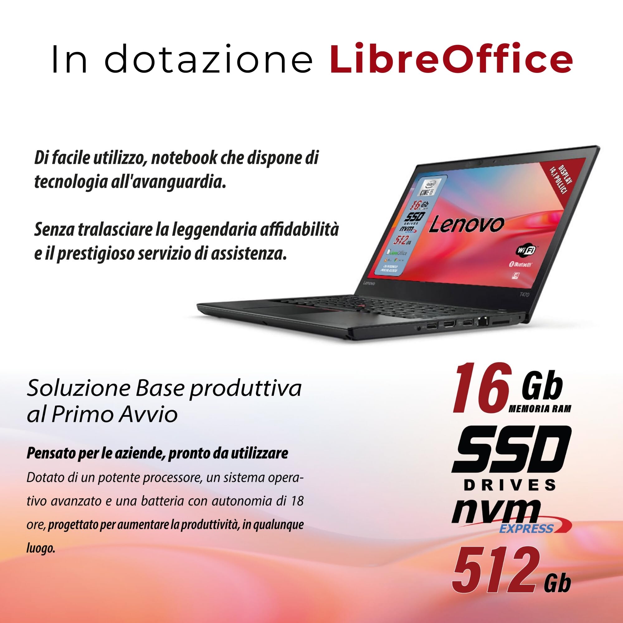 Lenovo Refurbished Laptop - Intel Core i5 Processor, 14
