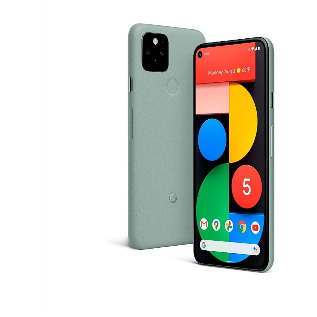 Google Pixel 5 5G Smartphone - 8GB RAM 128GB Storage - Sorta Sage Green - Fast Charging & Water Resistant - Perfect for Travel, Photography & Business Use
