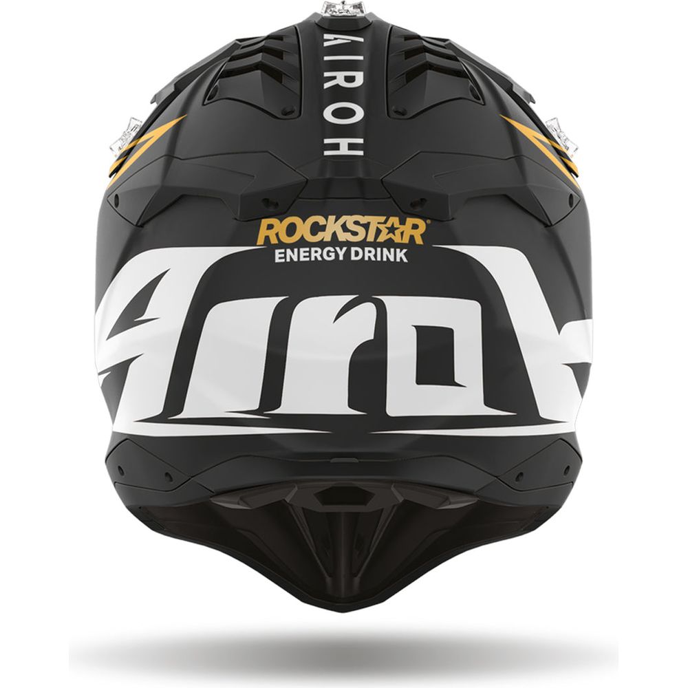 Airoh Aviator 3 Rockstar 22 Matt Black Motorcycle Helmet - DOT & ECE Certified for Street & Racing - Lightweight & Ventilated for Comfort - Perfect for Urban Commuting & Track Days