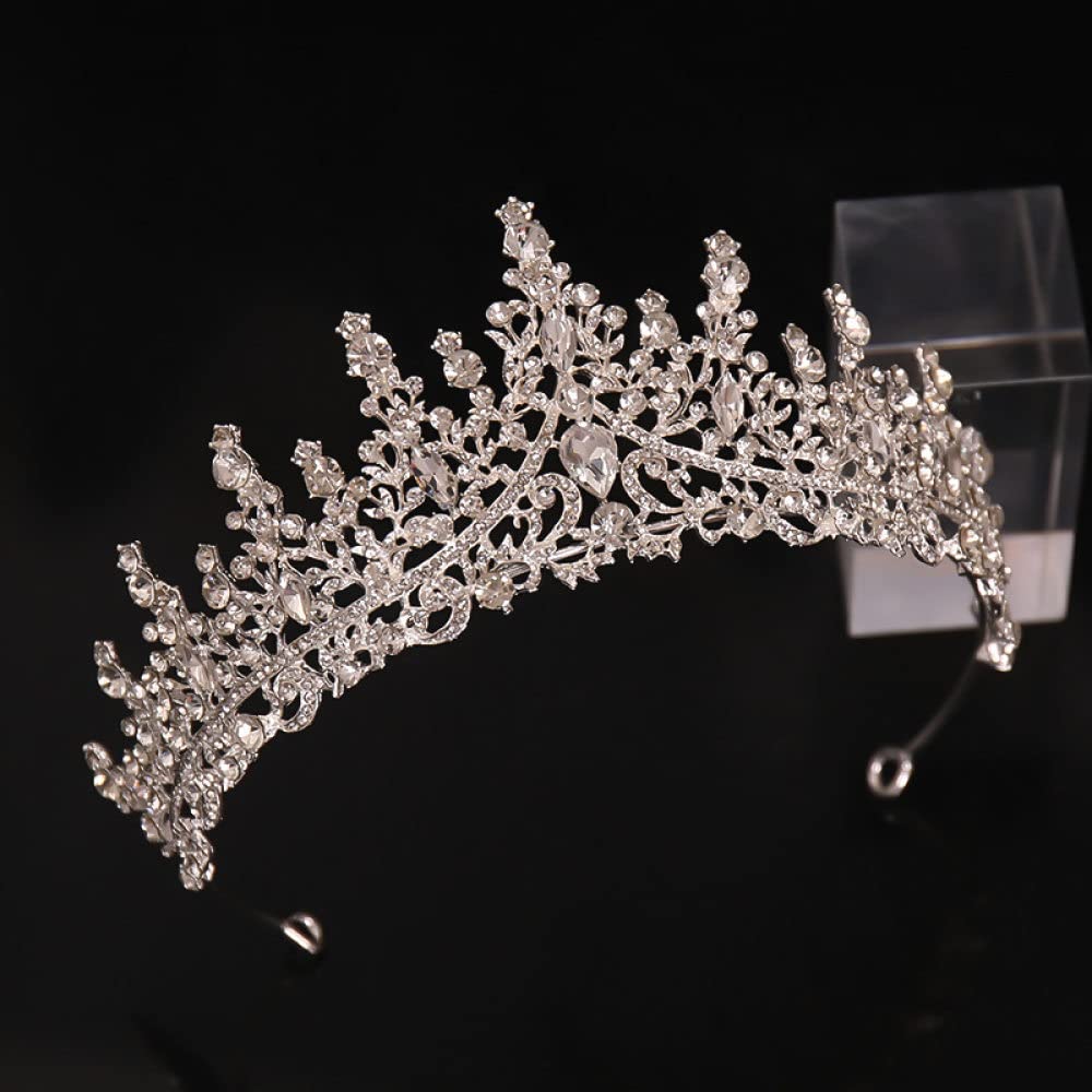 YURT Crown for Women - Fashion Rhinestone Baroque Queen Headband, Princess Tiara for Girls, Delicate Bride Wedding & Pageant Hair Accessories | Perfect for Birthday, Prom, Cosplay & Special Occasions