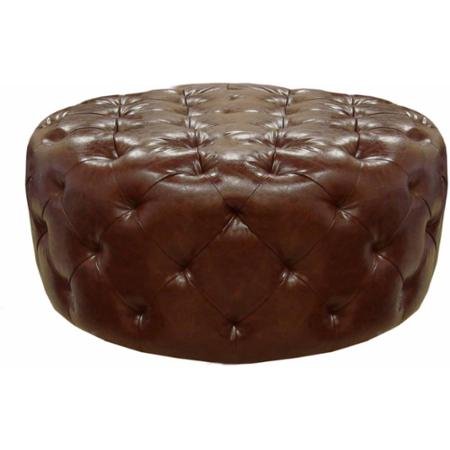 Armen Living Victoria Ottoman - Brown Bonded Leather Storage Bench with Tufted Design | Perfect for Living Room, Bedroom & Entryway Decor