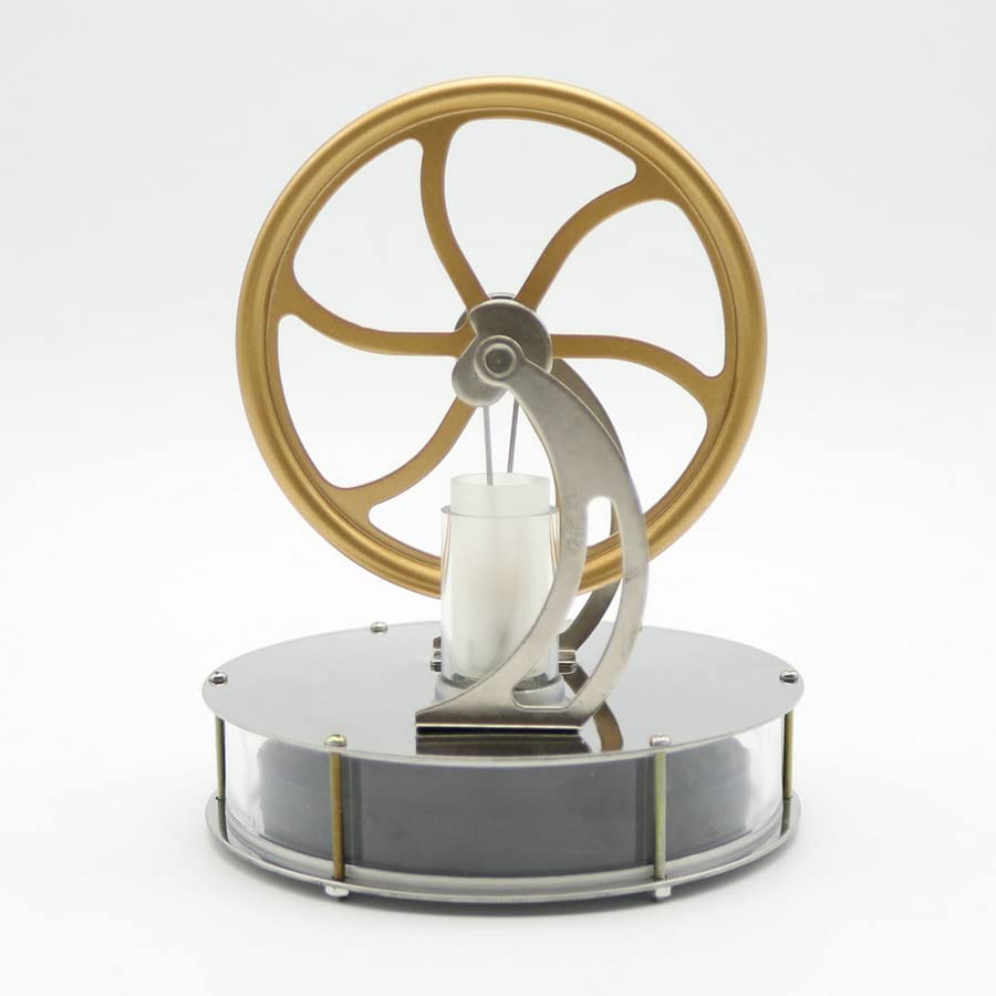 Mini Low Temperature Stirling Engine Model - Educational DIY Steam Heat Powered Motor Kit for Science Experiments & STEM Learning