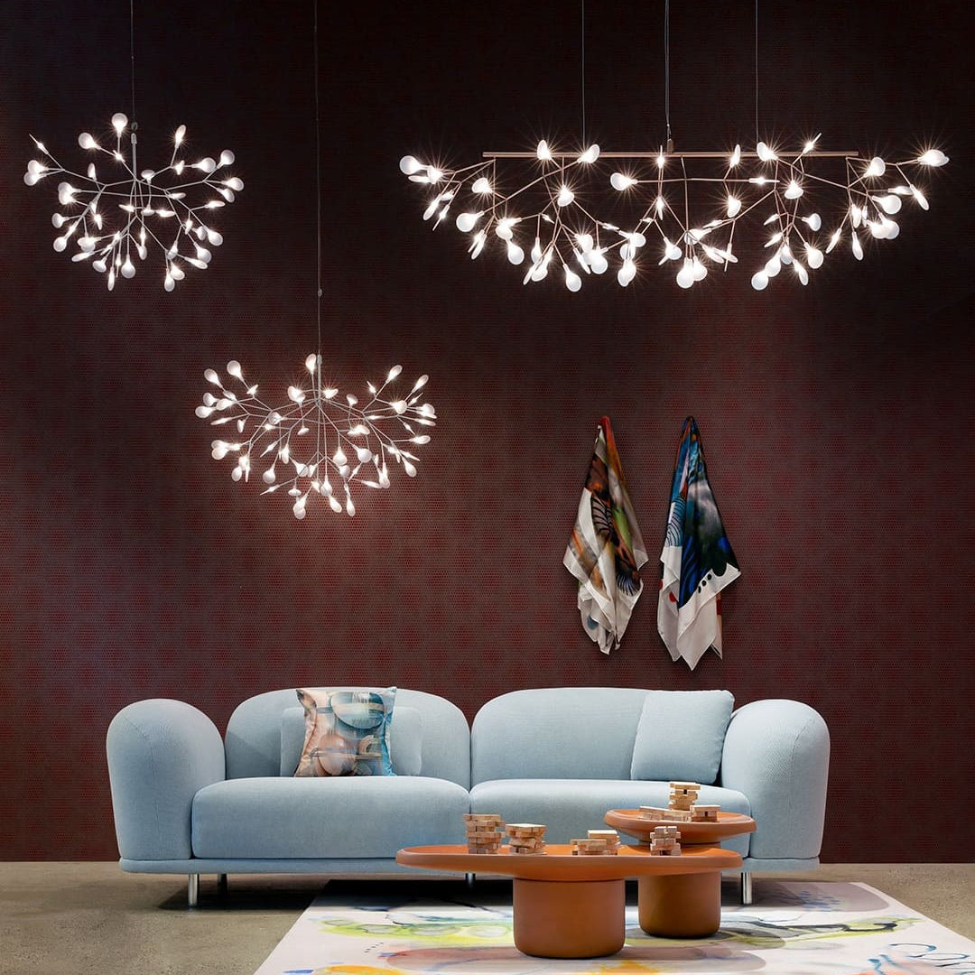 Elegant Firefly LED Chandelier - Modern Crystal Ceiling Light Fixture for Dining Room, Bedroom, Living Room Decor - Energy Saving Dimmable Hanging Light for Home & Office Lighting