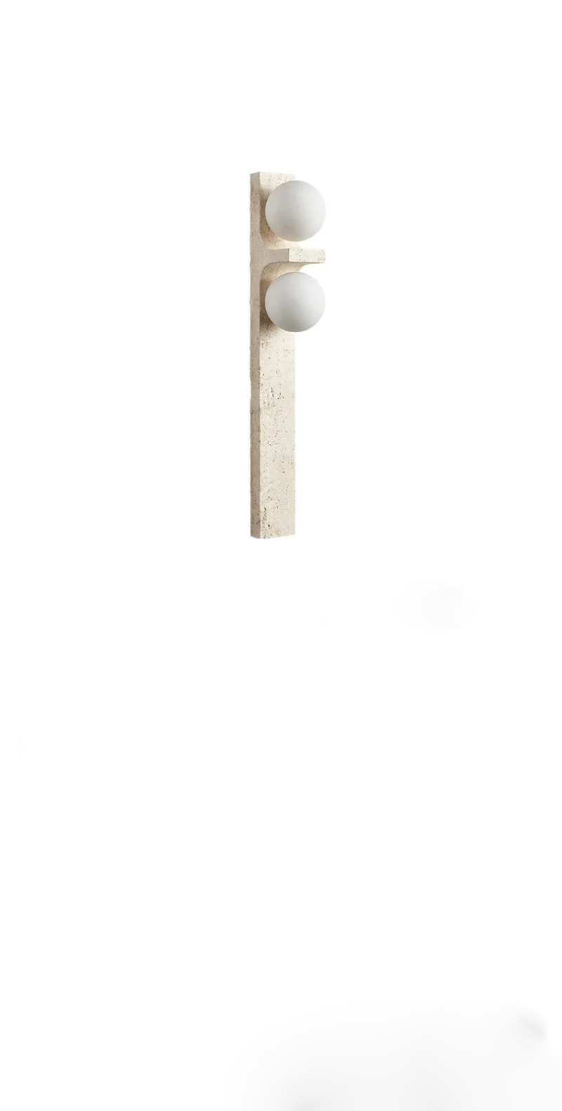 Lumina Twin Globe Marble Wall Sconce - Modern Marble & Glass Wall Light Fixture for Bedroom, Living Room, Hallway - Elegant Home Decor Lighting
