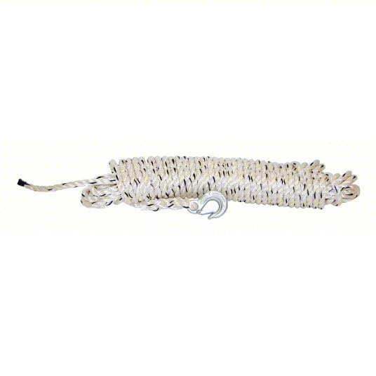 Maasdam 1/2 Inch x 100 Feet Heavy Duty Rope with Hook - 3973-100 - Perfect for Farm, Ranch, Towing & Outdoor Activities