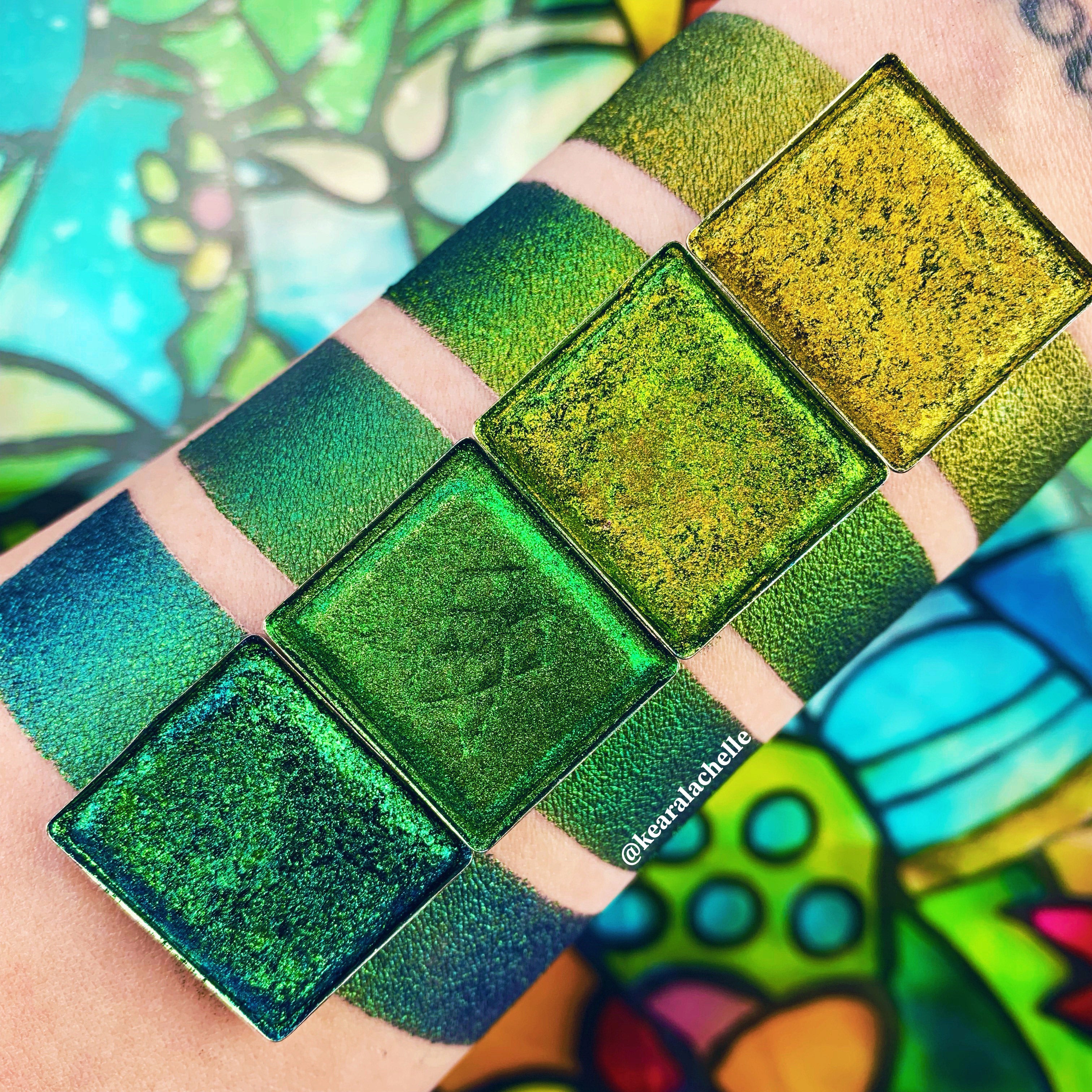 Patina Multichrome Jewel-Toned Eyeshadow Palette - Long-Lasting Shimmer & Glitter for Day & Night Makeup Looks