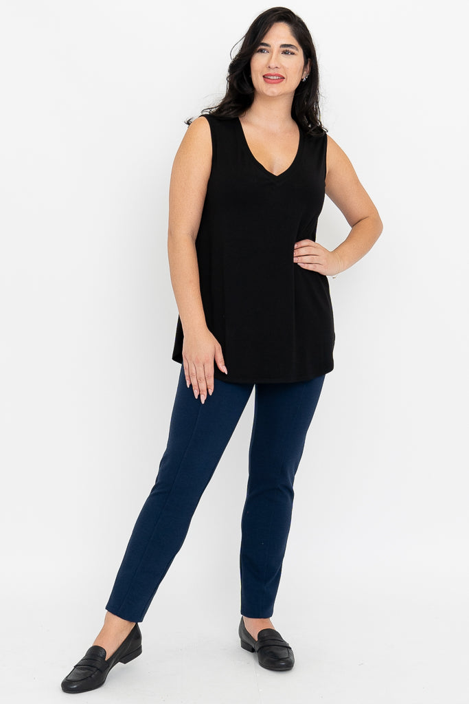 Jackie Tank Top for Women - Soft Bamboo Fabric, Breathable & Comfortable, Black - Perfect for Yoga, Workout & Casual Wear
