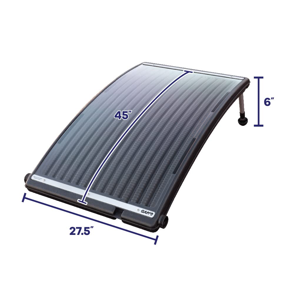 SolarPRO Curve Solar Pool Heater for Intex & Bestway Pools - Above Ground & Inground Compatible with Adapters, 2 Hoses & Clamps - Efficient Solar Heating for Extended Swimming Season | Perfect for Backyard, Family Gatherings & Summer Relaxation