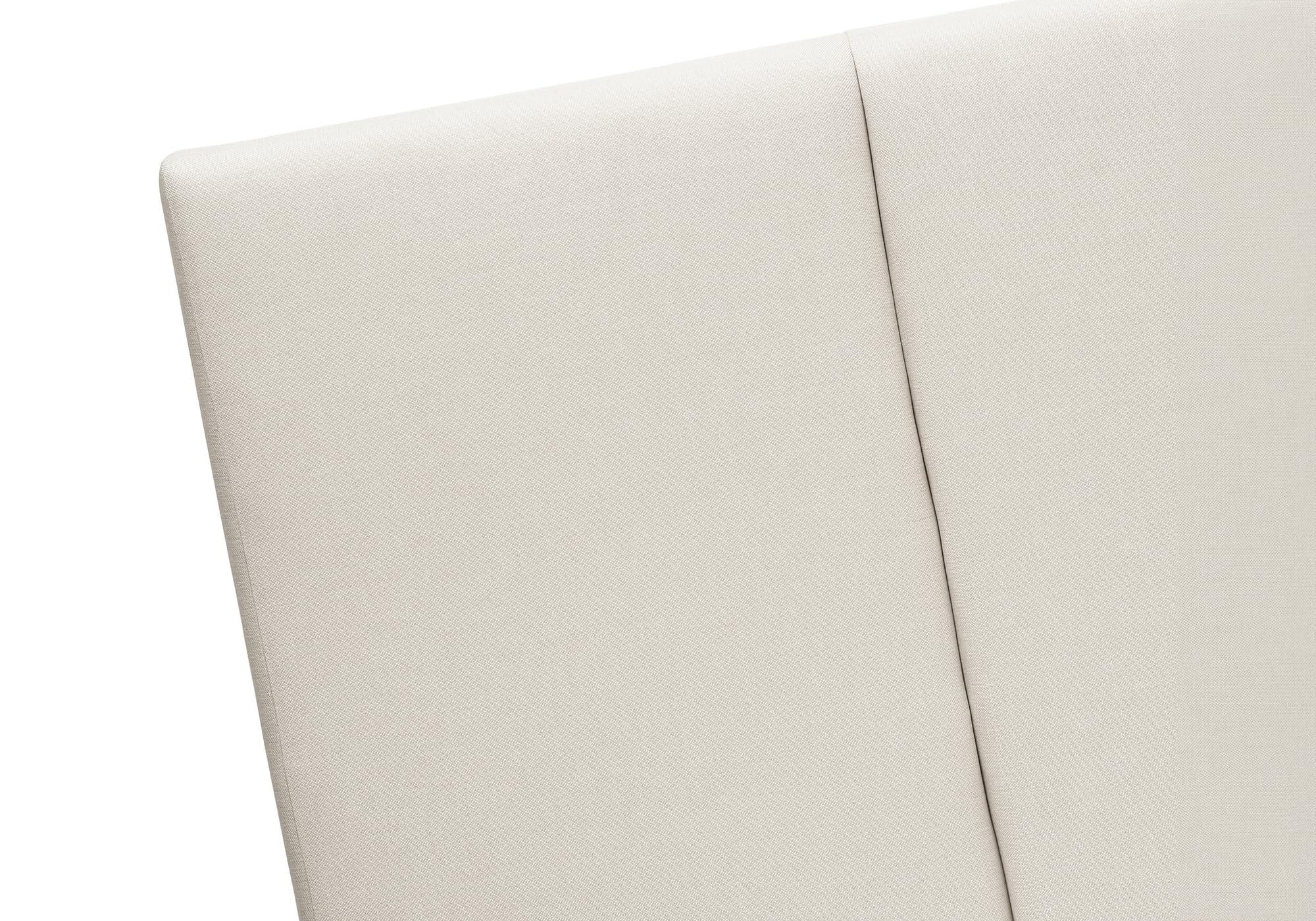 Monarch Specialties Queen Size Upholstered Platform Bed Frame - Beige & Black Linen Look for Modern & Transitional Bedrooms | Perfect for Master Bedroom, Guest Room & Apartment