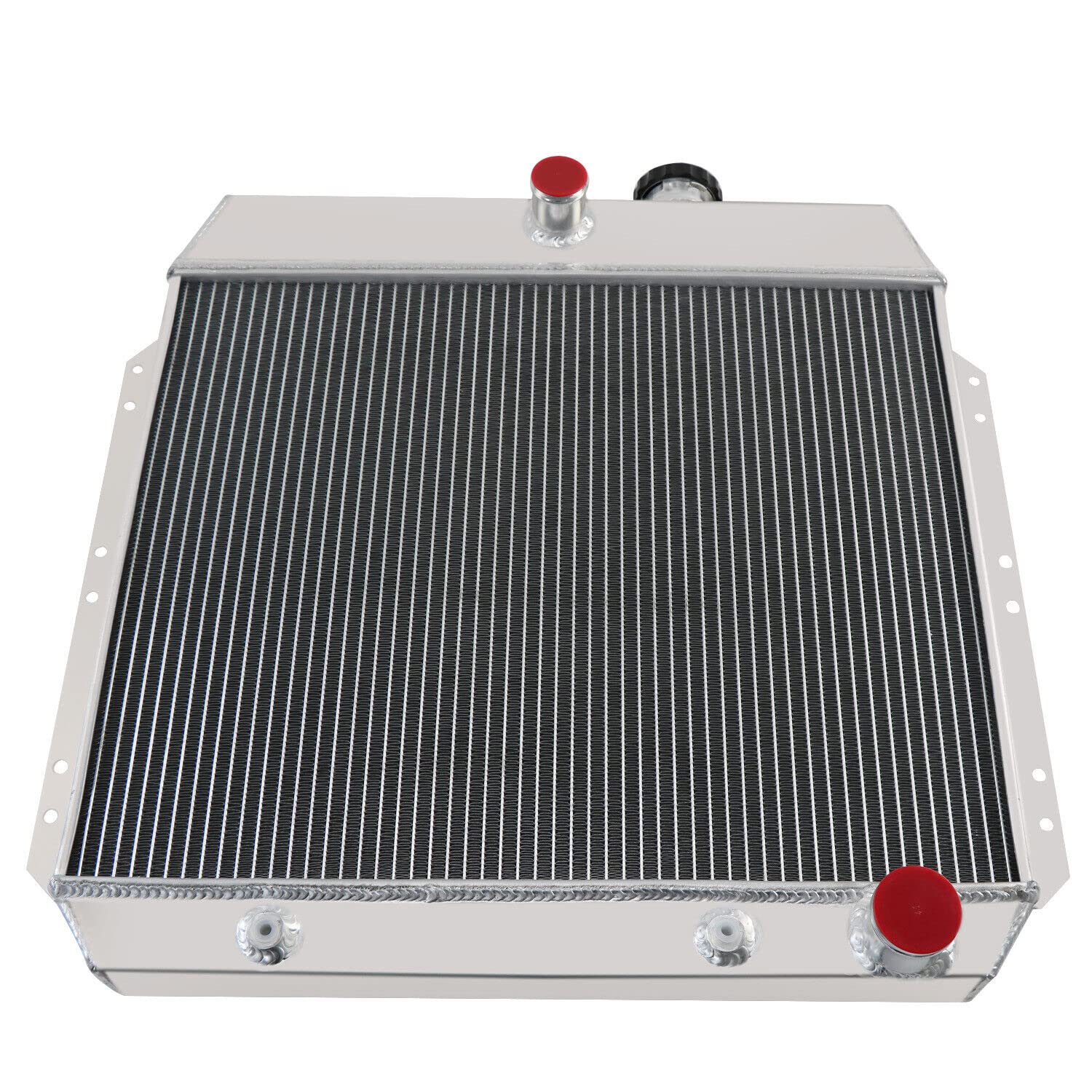 4 Row Aluminum Radiator for 1949-1954 Chevy Bel Air, Styleline, Hardtop V8 - Complete Kit with Shroud & Fan Relay | Perfect for Classic Car Restoration & Hot Rod Upgrades