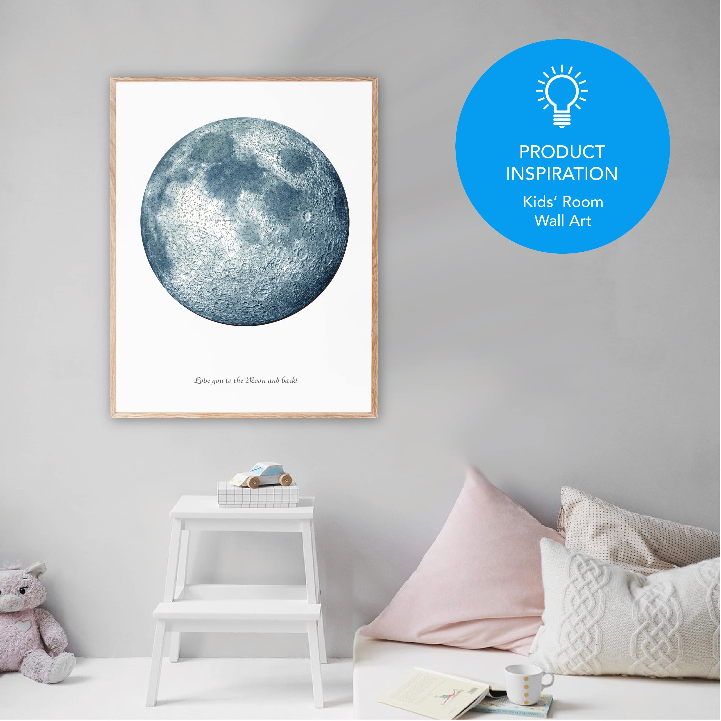 1000 Piece Moon Puzzle for Adults - Premium Round Jigsaw Puzzle with NASA Space Theme | Wall Art Decor, Mindfulness Game for Teens & Family | Perfect for Home Decor, Relaxation & STEM Education Activities