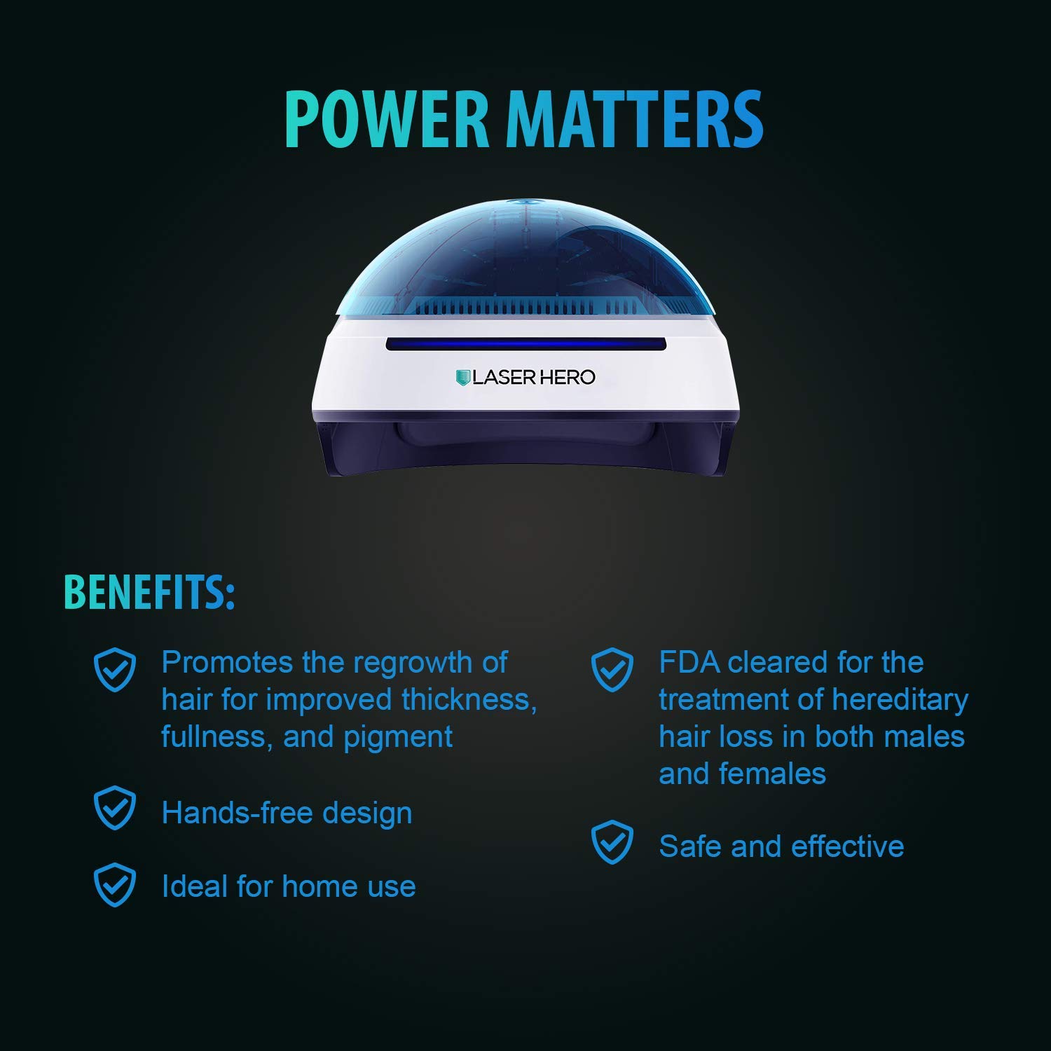 FDA Cleared Laser Hair Growth Cap for Men & Women – Medical Grade Laser Helmet to Restore Thinning Hair & Reduce Hair Loss – At-Home Hair Regrowth Treatment for Daily Use (Blue) | Perfect for Home, Office & Travel Use