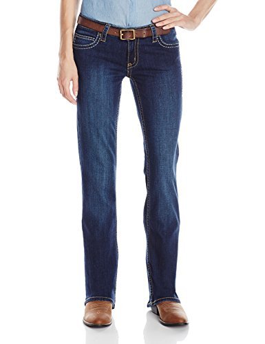 Wrangler Women's Rock 47 Mid Rise Bootcut Jeans - Comfortable Stretch Denim Pants for Casual Wear & Outdoor Activities