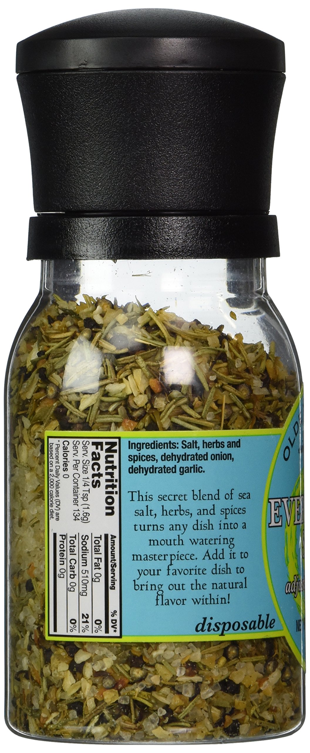 Olde Thompson Everything Seasoning Salt 7.6oz (3-Pack) - Premium Gourmet Grinder for Steak, Popcorn & Cooking - Perfect for Home Kitchens & Restaurants