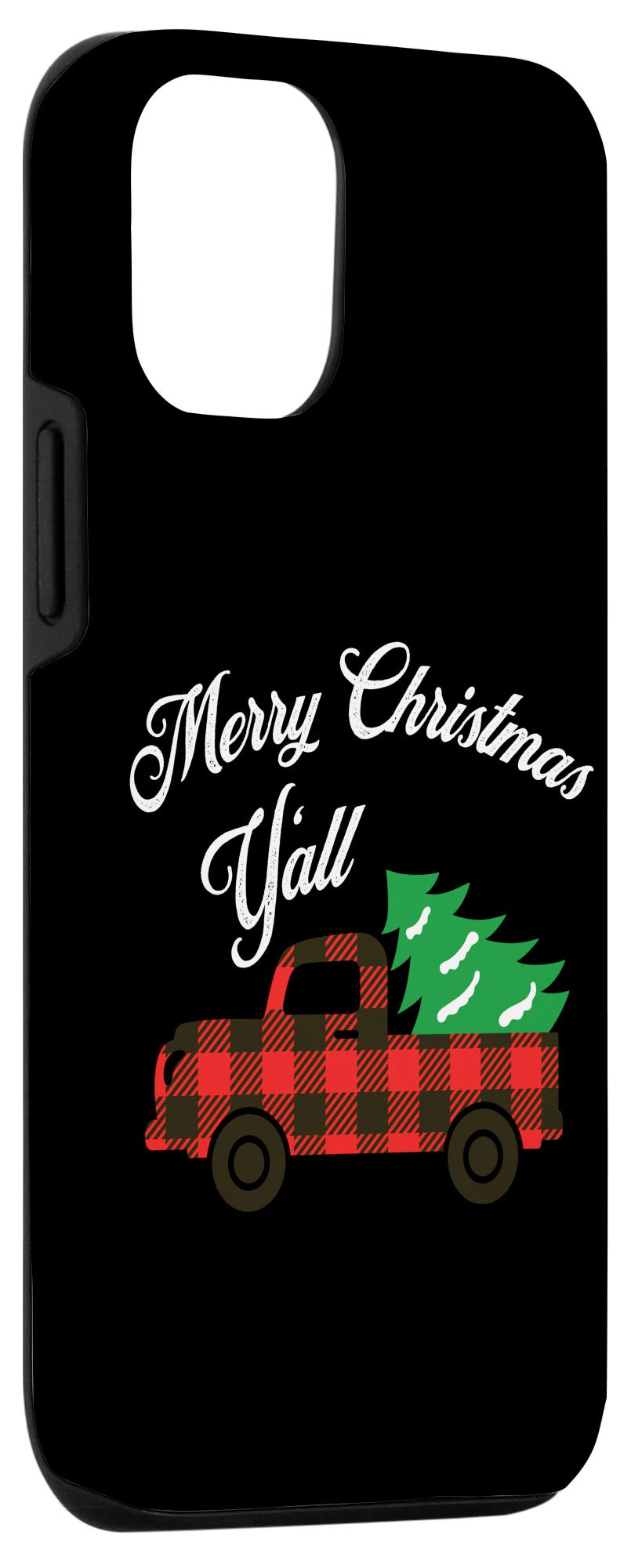iPhone 12/12 Pro Christmas Buffalo Plaid Truck Case - Festive Red Lumberjack Phone Cover for Holiday Season | Perfect Gift for Christmas, Winter & Outdoor Enthusiasts