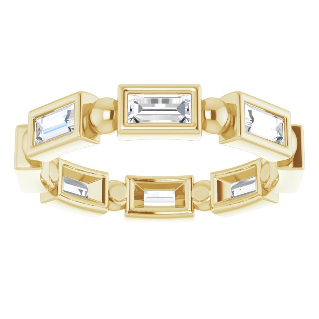 1.12 Carat Straight Baguette Diamond Eternity Band - Stackable Wedding Ring for Women - Perfect for Bridal Stack, Anniversary Gift & Everyday Luxury Jewelry