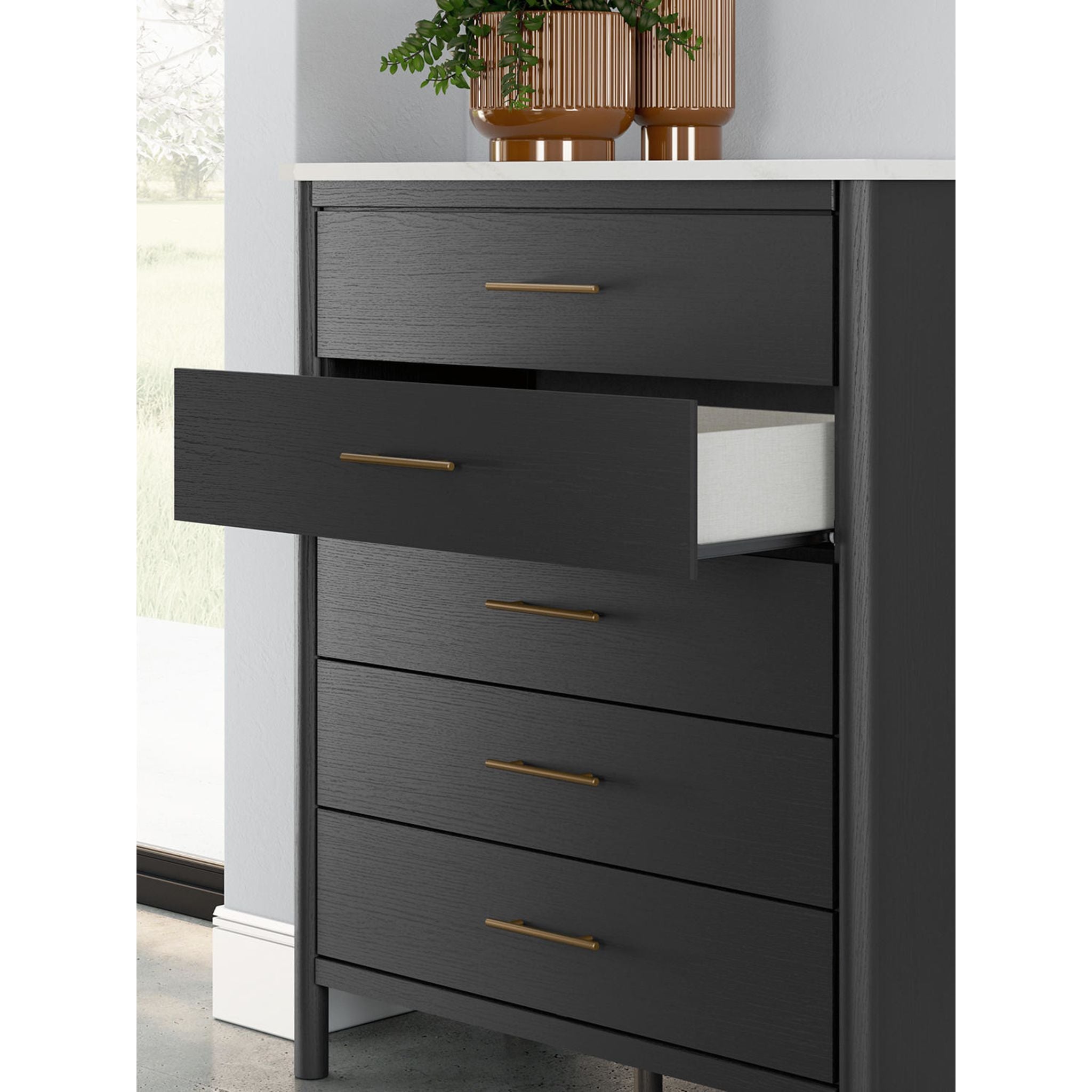 Cadmori Chest Two Tone - Stylish and Durable Storage Solution for Home, Office, or Bedroom Organization