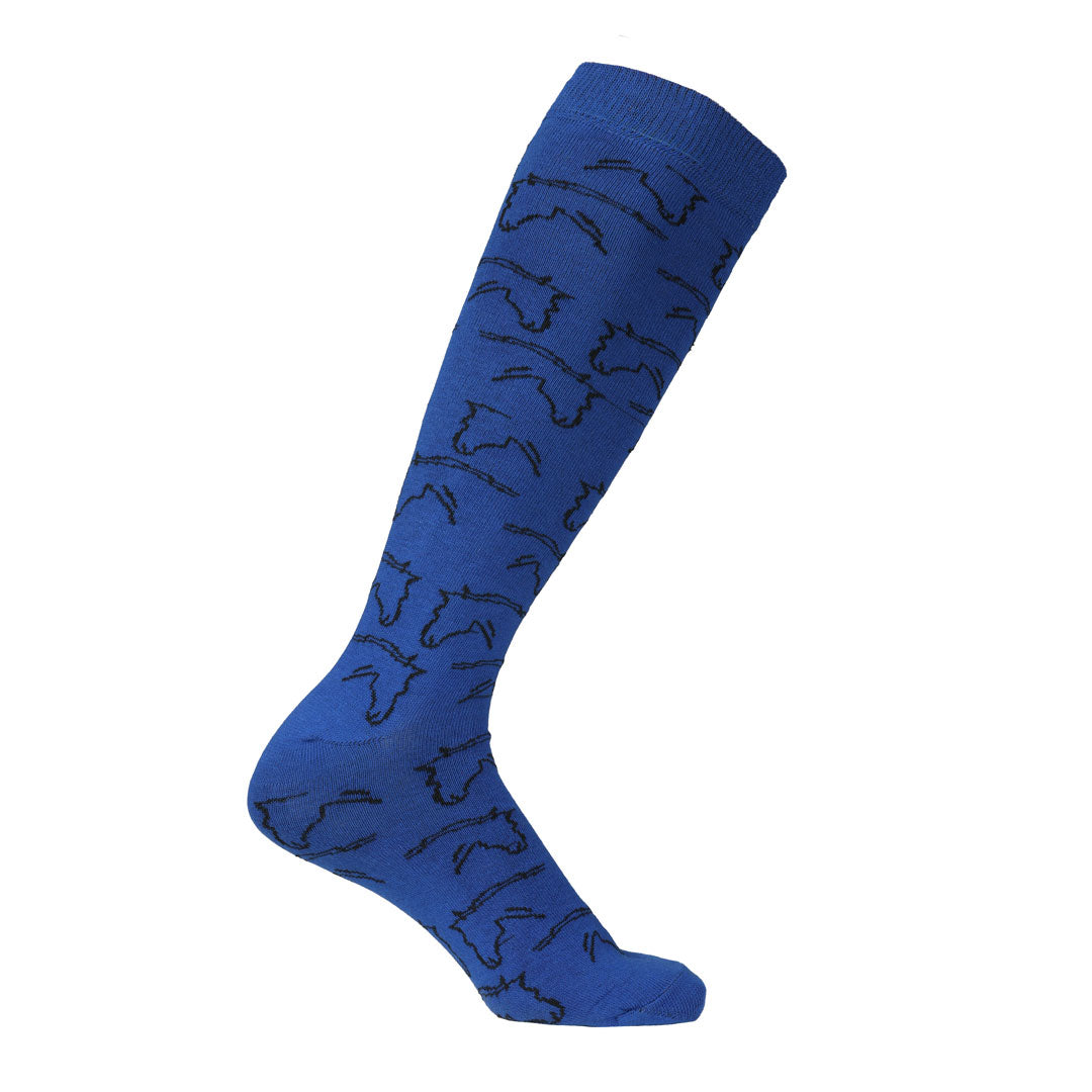 AWST Women's Horse Print Knee High Socks 6-Pack - Fashionable Equestrian Socks for Riding, Costumes & Everyday Wear