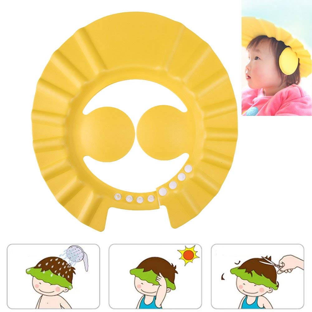 Adjustable Soft Baby Shower Cap for Safe Hair Washing - Waterproof Eye & Ear Protector for Toddlers & Kids - Perfect for Bath Time, Swimming Lessons & Sensitive Skin Care