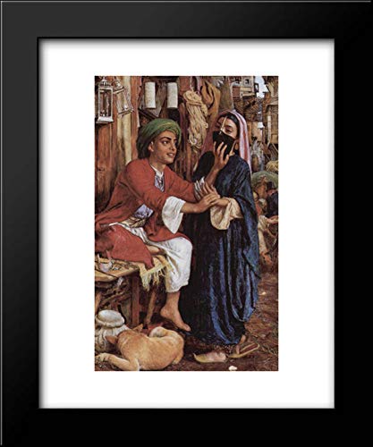 The Lantern Maker's Courtship - 20x24 Inch Framed Art Print by William Holman Hunt | Romantic Victorian Painting for Living Room & Bedroom Decor