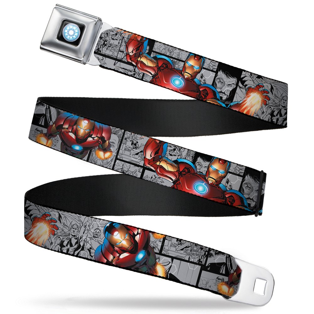 Iron Man Seat Belt Buckle - Adjustable & Stylish Superhero Belt for Cosplay, Halloween, and Comic Conventions - Perfect for Marvel Fans and Gift Ideas