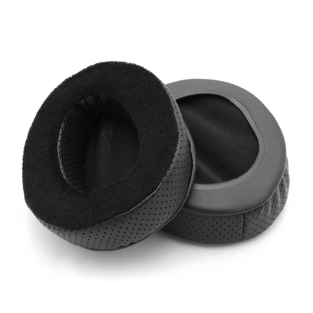 Koss QZ-99 Replacement Ear Pads - Premium Black Velvet Leather Cushions for Enhanced Comfort | Noise Isolation Headphone Accessories for Office, Gaming & Music Listening