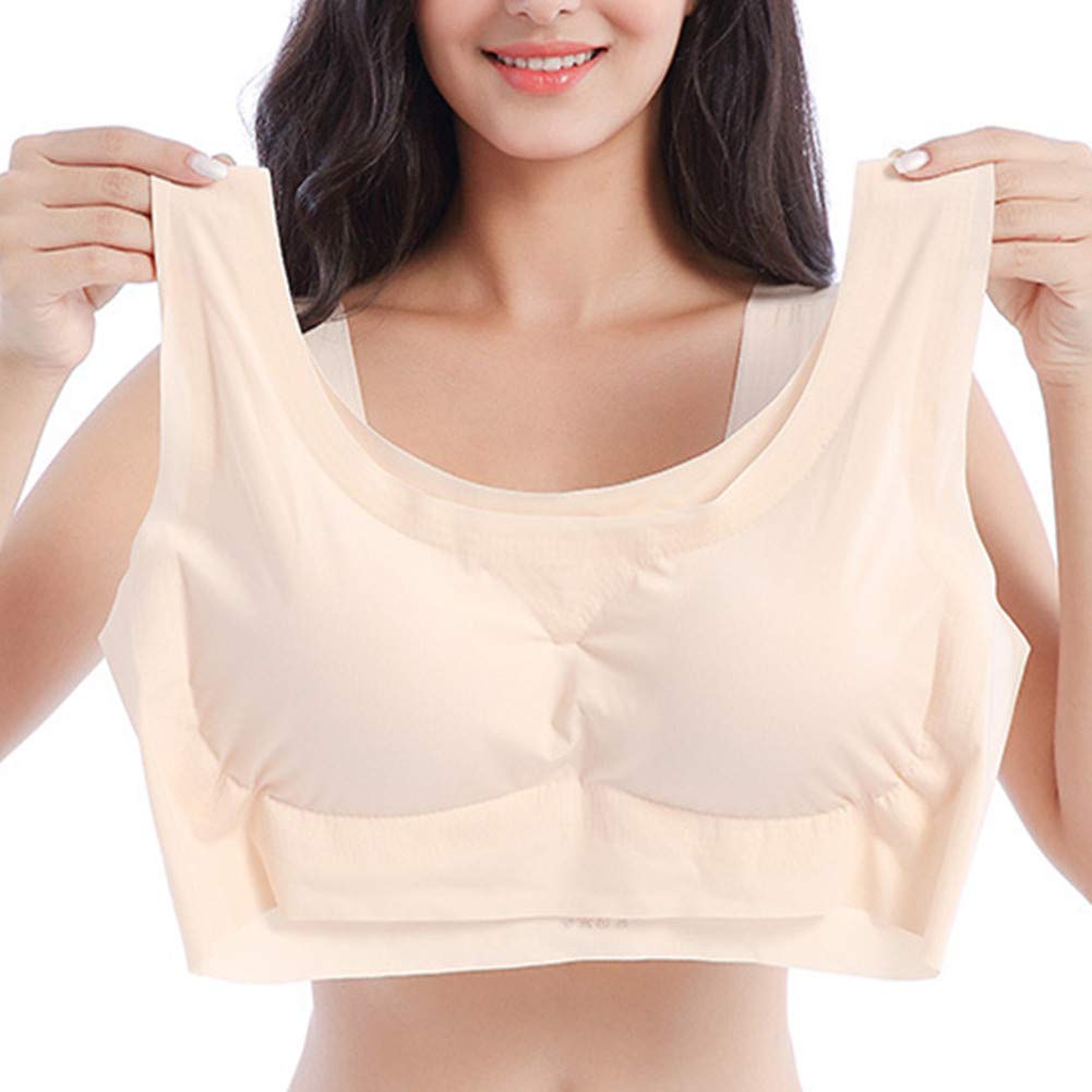 Plus Size Sports Bras for Women - Padded, Seamless & Comfortable Yoga Bra Top for Workouts, Running & Gym