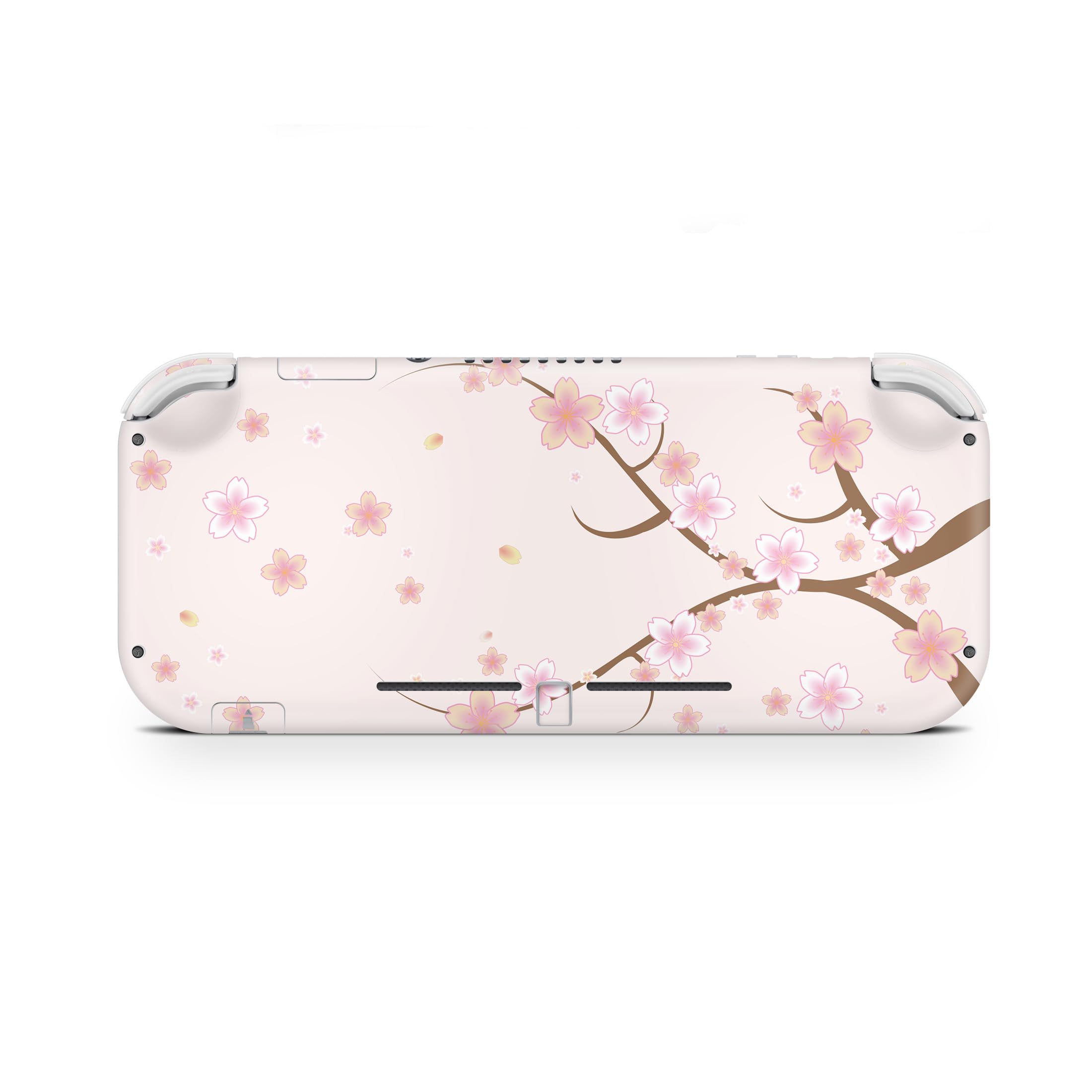 Japanese Cherry Blossom Decal Skin for Nintendo Switch Lite - Beige Color Premium 3M Vinyl Full Wrap Cover - Perfect for Gaming, Travel & Personalization