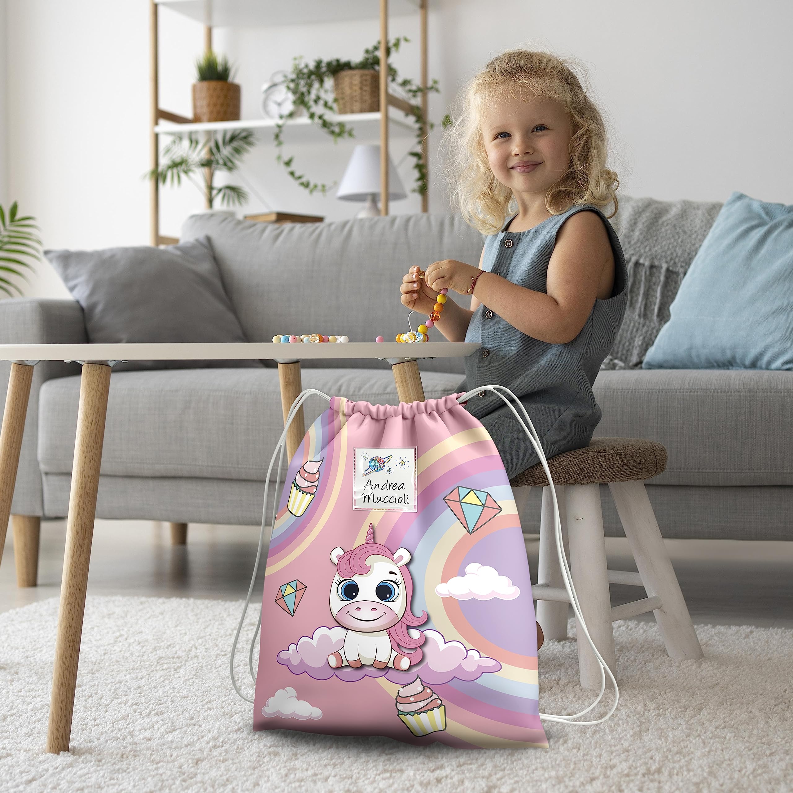 Personalized KAÏDENSÏ Nursery Backpack for Kids - 32 x 40 cm Baby Daycare Bag with 20 x 10 cm Inner Pocket | Perfect for Preschool, Travel & Daycare Essentials Organization