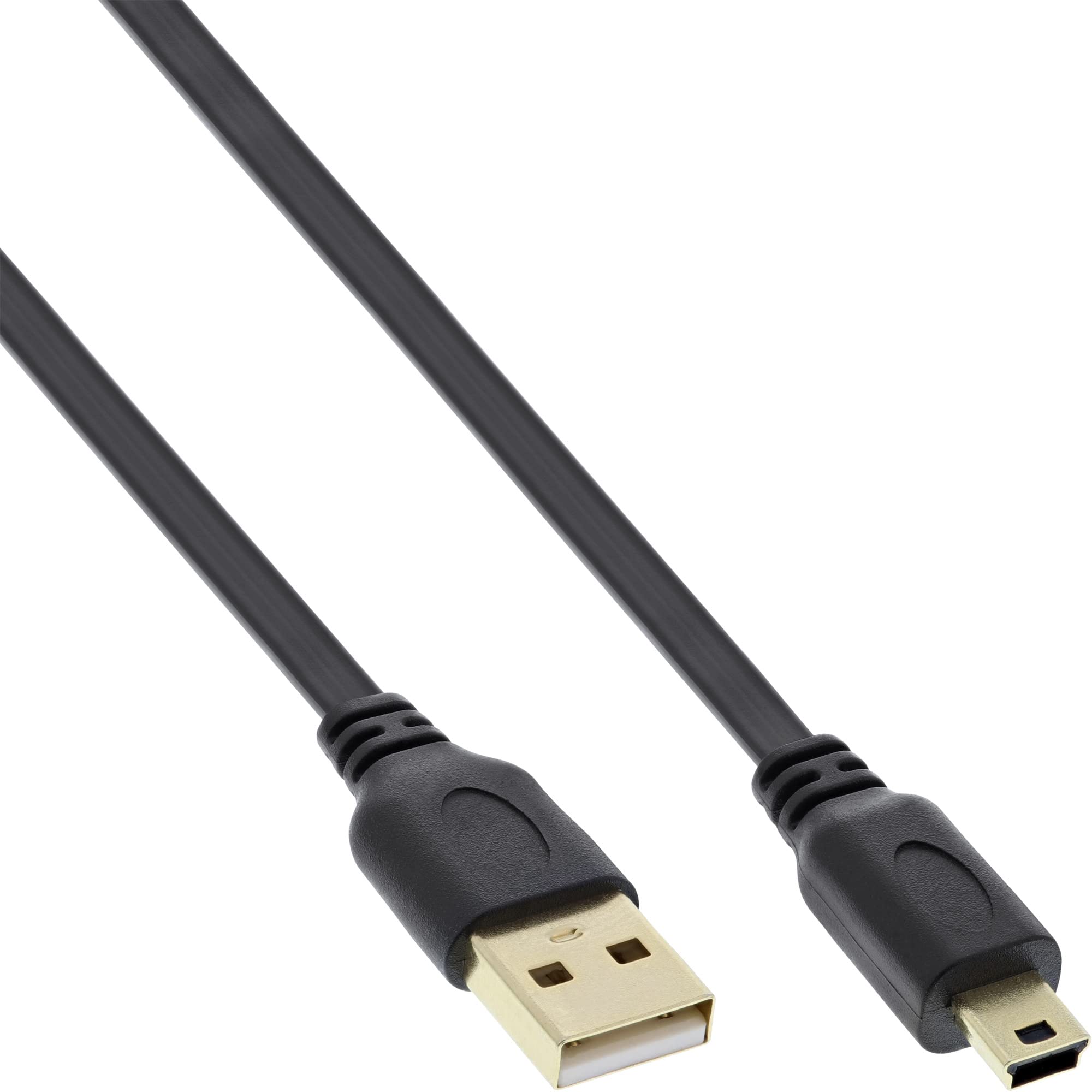 High-Speed 0.5m USB 2.0 A to Mini-B Cable - Gold-Plated Connectors, Durable Black Nylon Braided (For Digital Cameras, MP3 Players, External Hard Drives & More)