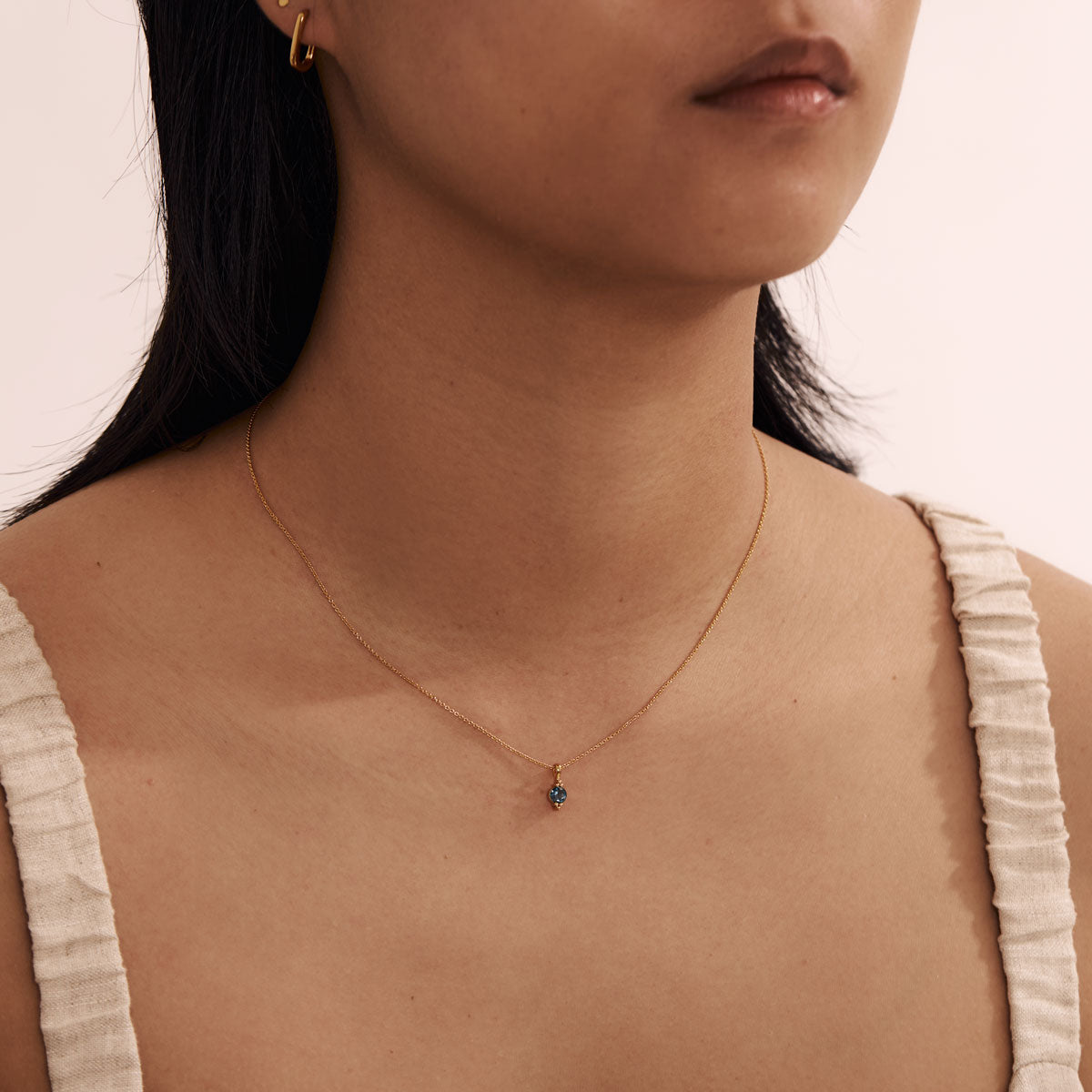 Glisten London Blue Necklace for Women - Elegant Sterling Silver Pendant with Cubic Zirconia, Perfect for Gifts, Parties & Everyday Wear