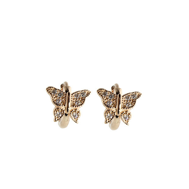 Butterfly Huggie Earrings for Women - Sterling Silver Small Hoop Earrings for Daily Wear, Gift for Her - Perfect for Casual, Office & Party Outfits