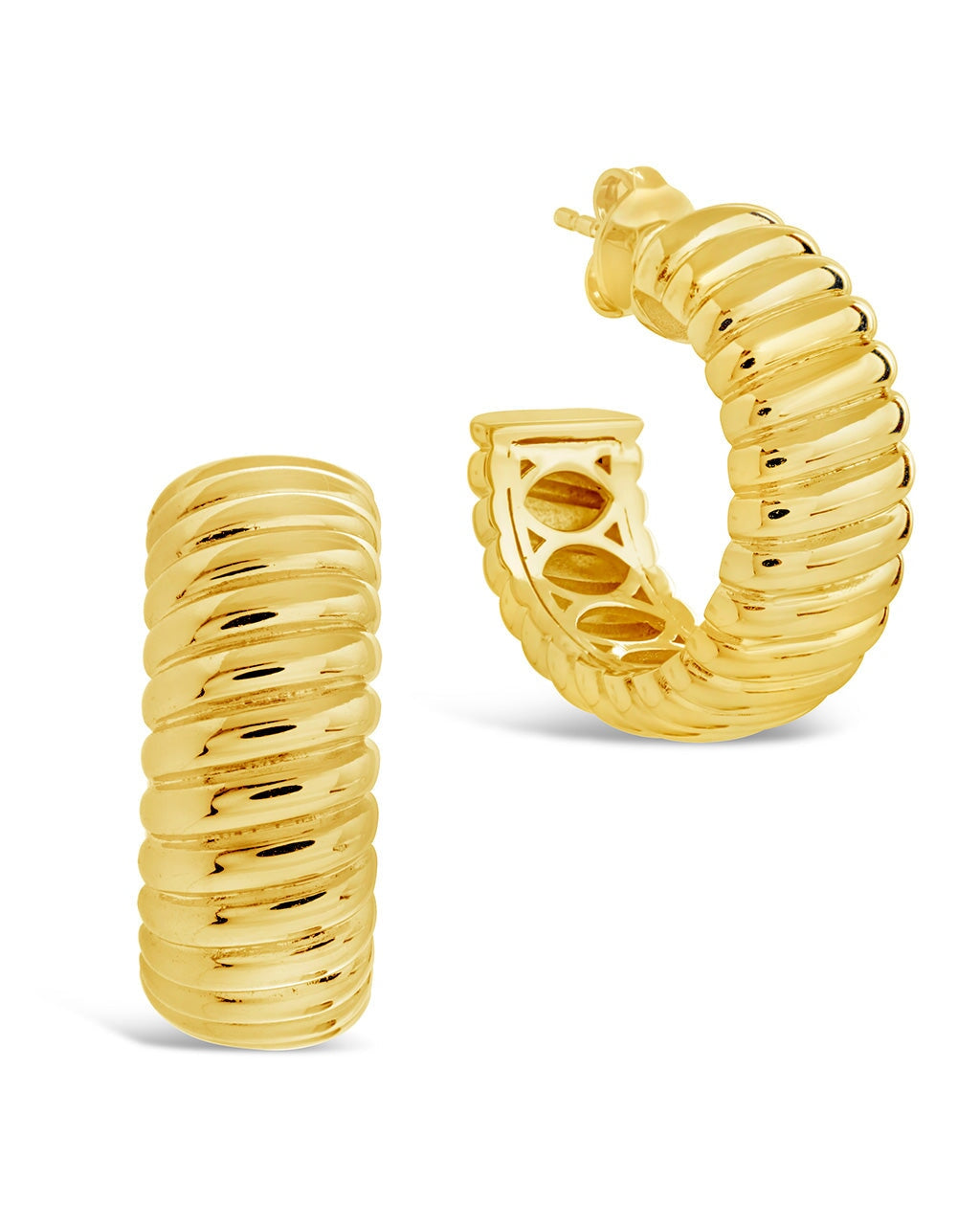 Jamie Textured Hoop Earrings for Women - Trendy Gold & Silver Boho Chunky Hoops - Perfect for Everyday Wear, Parties & Gifts