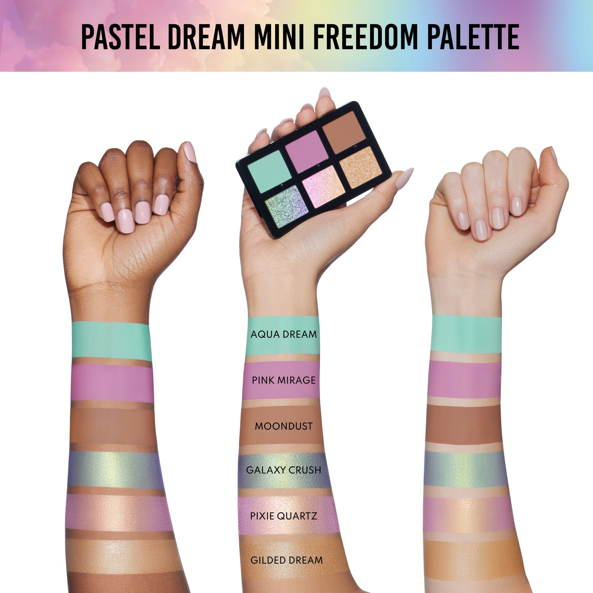 Pastel Dream Mini Freedom Palette - 12 Color Eyeshadow Palette, Vegan & Cruelty-Free, Highly Pigmented for Day & Night Makeup - Perfect for Everyday Wear, Parties & Special Occasions