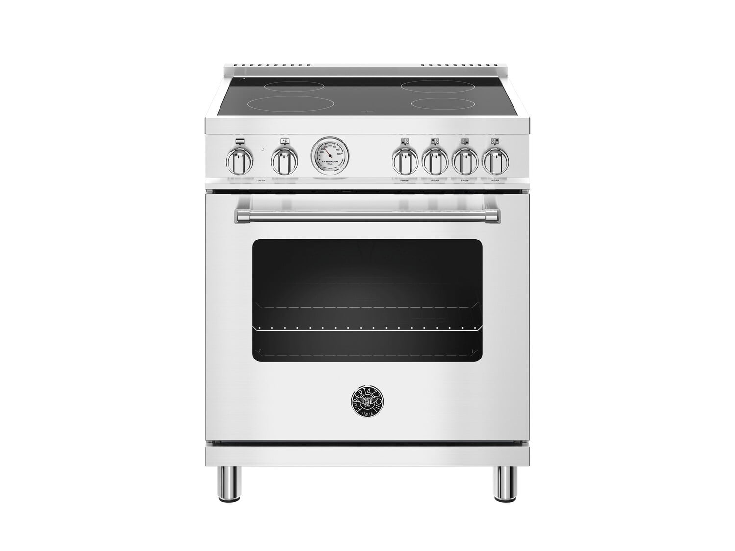 Bertazzoni MAST304CEMXE 30 Inch Stainless Steel Electric Range with 4 Heating Zones & Convection Oven - Perfect for Home Kitchens & Professional Cooking