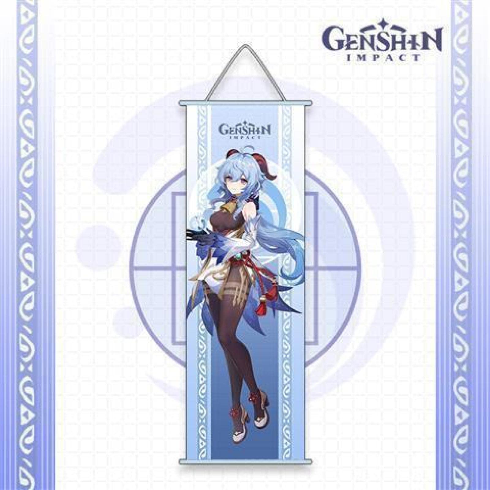 Genshin Impact Ganyu Anime Wall Art - Canvas Painting Poster Wall Hanging Decor (25x75cm/9.84