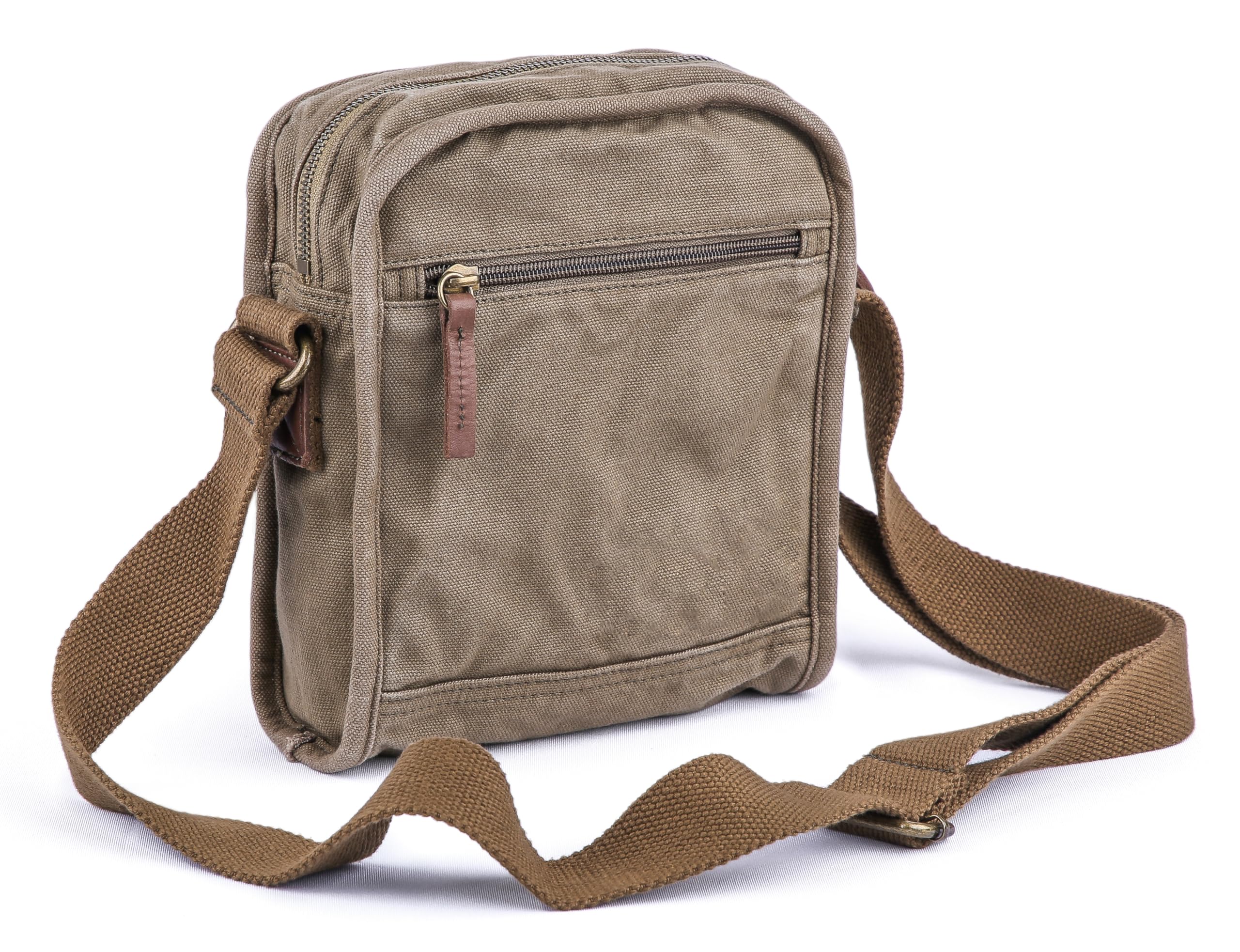Gootium Small Canvas Crossbody Messenger Bag for Women & Men - Lightweight Durable Shoulder Bag for Travel, Work, and Everyday Use