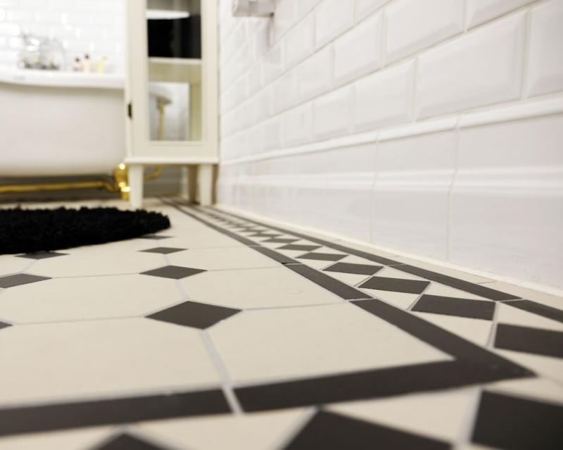 Winckelmans Granitklinker Classic Black/White Porcelain Tile - Perfect for Kitchen Backsplash, Bathroom Flooring & Commercial Spaces