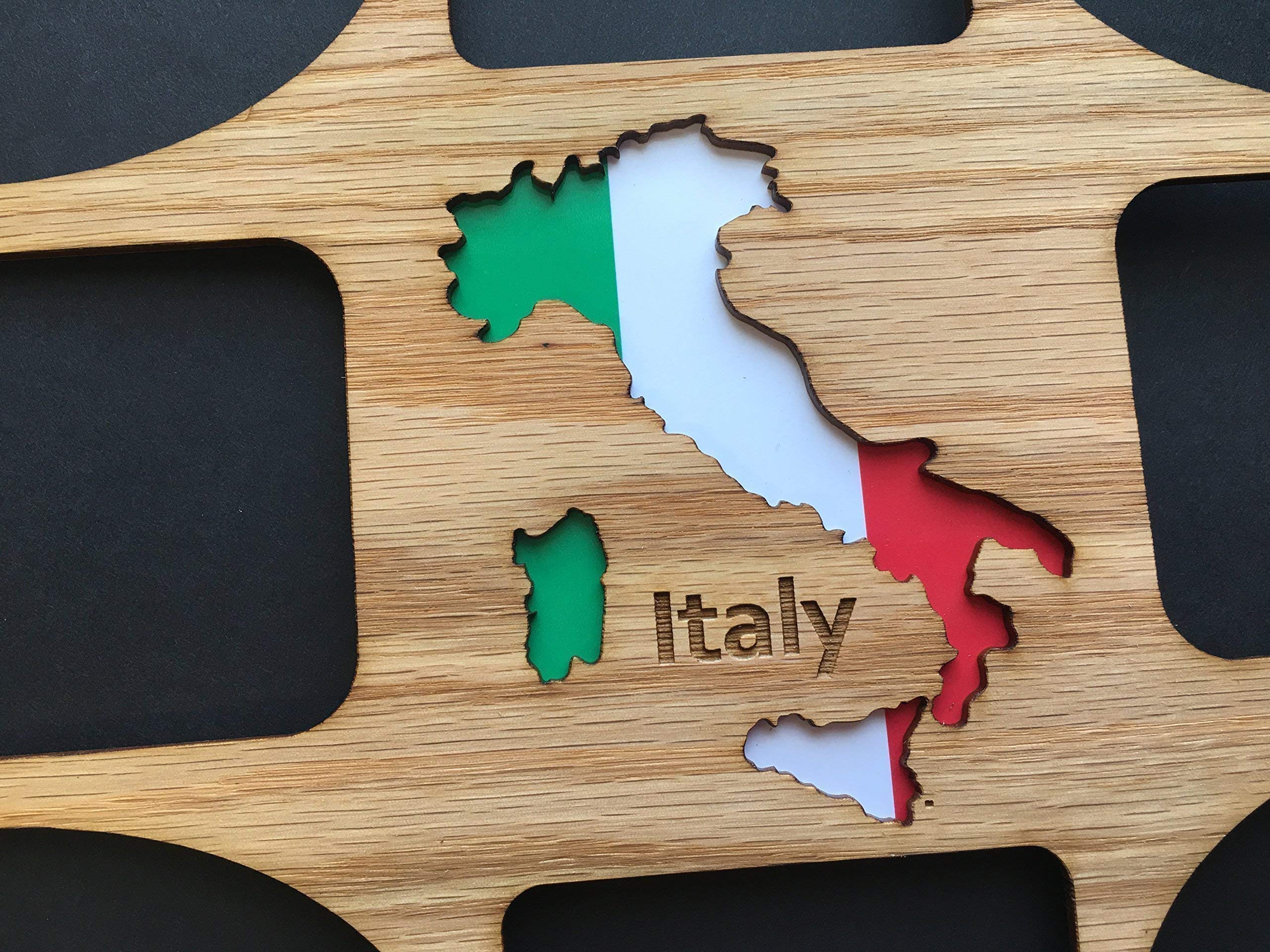11x14 Country Picture Frame for Travel Collage - Holds 8 Photos | Rustic Wood Wall Decor | Perfect for Italy Vacation Memories, Home & Office Display