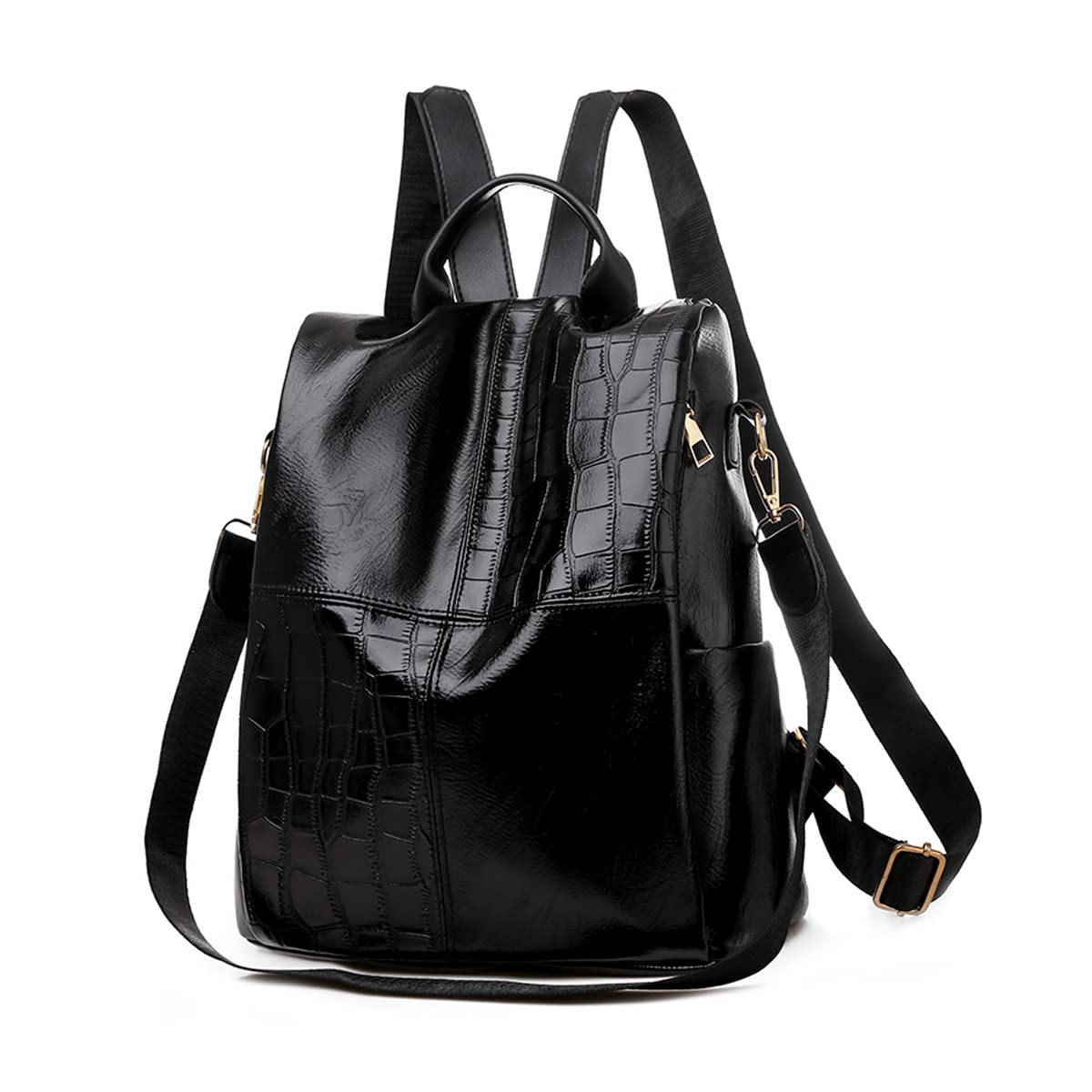 Stylish Women's Leather Backpack Purse - Convertible Shoulder Bag & Anti-Theft Satchel Handbag | PU Leather Fashion Backpack for Work, Travel & Daily Use